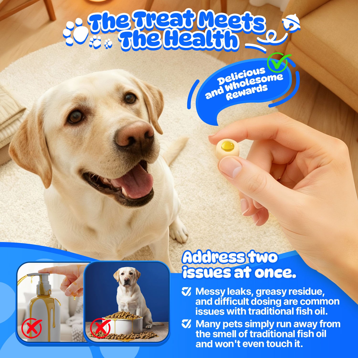 AEICOI AEICOI Premium Wild Alaskan Salmon Oil for Dogs & Cats - High Potency Omega 3-6-9 Liquid Food Supplement - Supports Skin & Coat, Joint Health, Heart & Immune System - All Natural EPA & DHA - [16 Fl Oz]